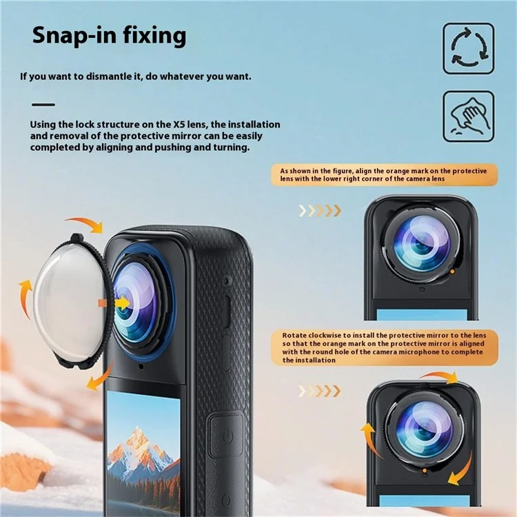 Per Insta360 X5 2 Pezzi Protezione Lente Panoramica Fotocamera Antinebbia Antigraffio Coperchio Lente in Vetro Ottico