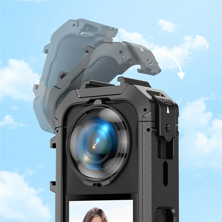 Marco protector magnético de liberación rápida de plástico para cámara de acción panorámica Insta360 X5