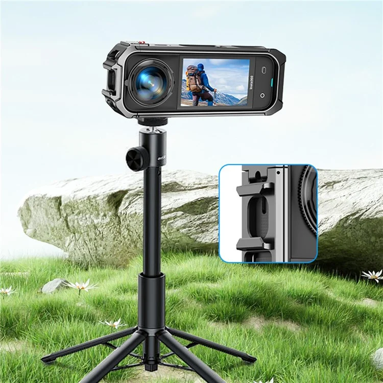 Клетка для экшн-камеры Insta360 X5 с быстросъемной металлической защитной рамкой и магнитным основанием