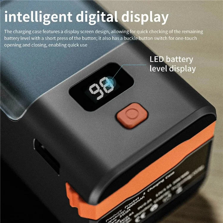 STARTRC 1144932 Custodia di ricarica per DJI Osmo Pocket 3 con Batteria da 9000mAh