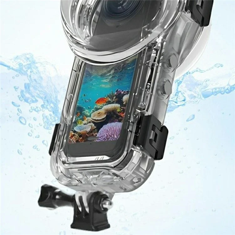 Für Insta360 X5 Action-Kamera Unsichtbare Tauchgehäuse 60M Unterwasser Hartes PC Wasserdichtes Gehäuse