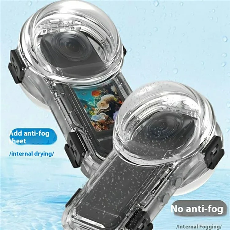 Für Insta360 X5 Action-Kamera Unsichtbare Tauchgehäuse 60M Unterwasser Hartes PC Wasserdichtes Gehäuse