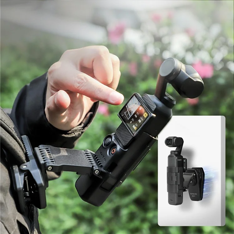 SUNNYLIFE MJ951 For DJI Osmo Pocket 3 Camera Rotatable Magnetic Backpack Clip Alligator Clamp