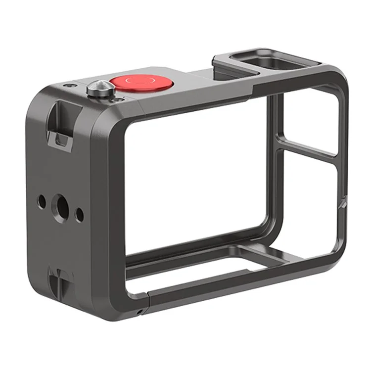 Jaula de cámara de aleación de aluminio con múltiples interfaces de expansión para DJI Action 5 Pro / 4 / 3