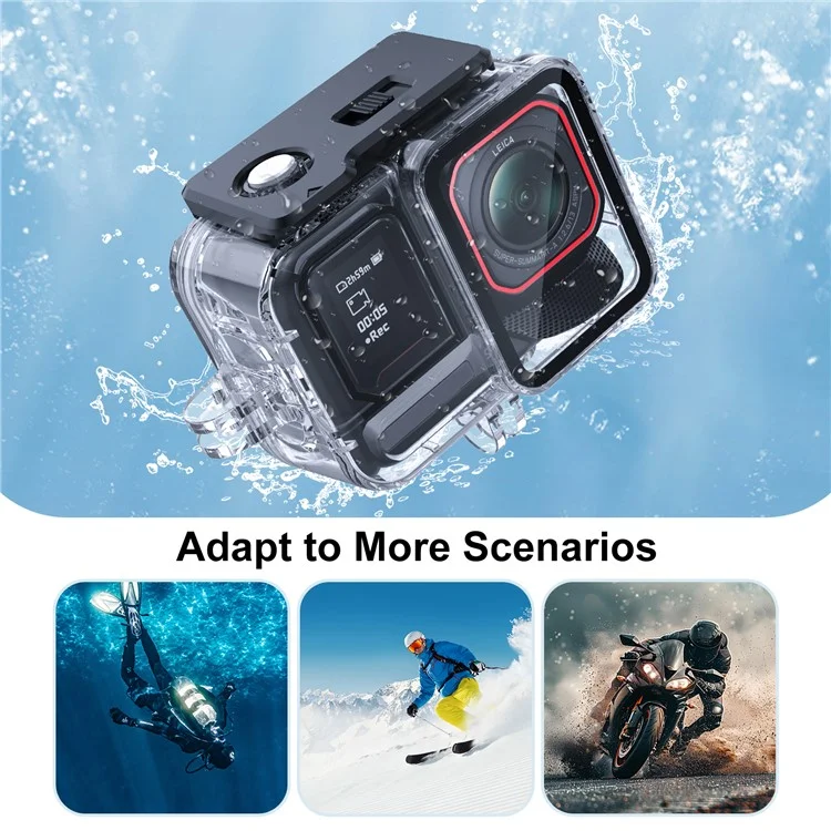 Водонепроницаемый чехол FLW057 для камеры Insta360 Ace Pro 2 / ACE Pro, 45 метров под водой, пыленепроницаемый, противоударный корпус