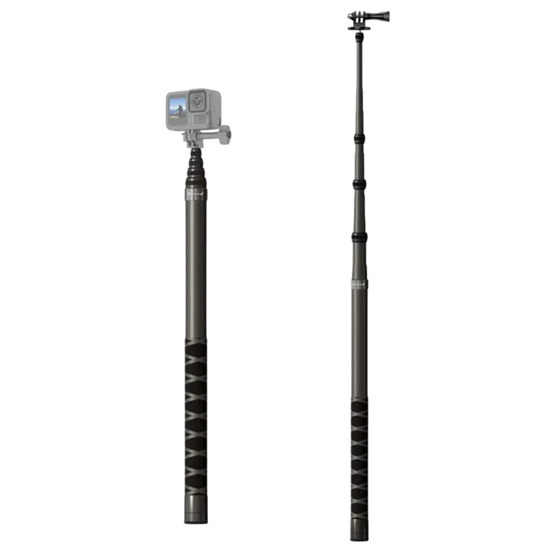 JMARY MT-65 Selfie Stick Monopiede in Fibra di Carbonio da 3m con 5 Sezioni per Fotocamere d'Azione