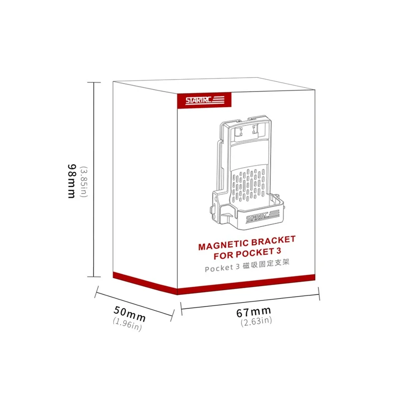 STARTRC 12150099 Support de montage magnétique pliable à 180° pour caméra DJI Osmo Pocket 3