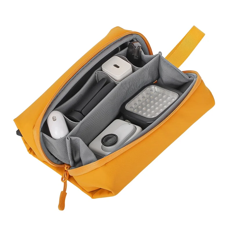 SUNNYLIFE B018 Universal Soft Case for Action Cameras Storage Bag Travel Organizer with Shoulder Strap - Yellow