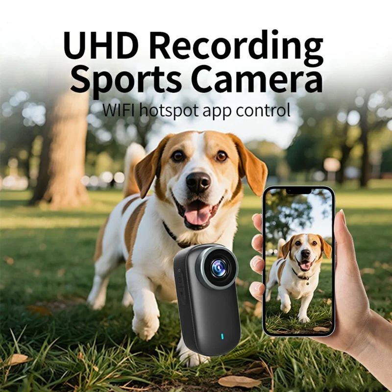 M11 Pets 4K HD Portable Magnetic Camera with Screen Clip-On Thumb Action Cam Recorder