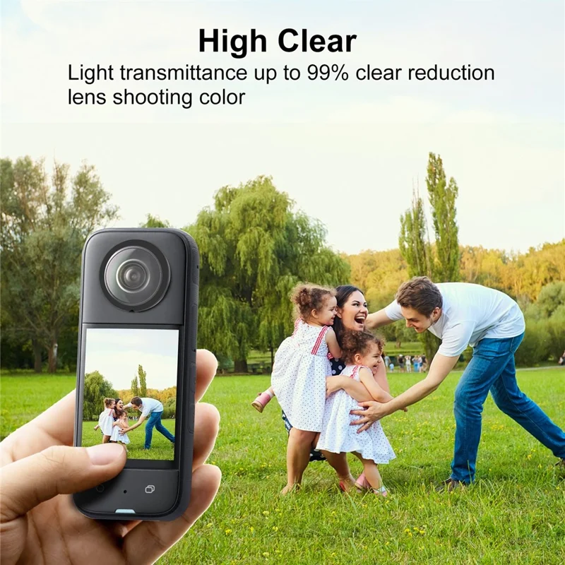 PULUZ PU806B 2 Stück für Insta360 X3 Panorama Linsenschutz Kratzfest Stoßfest HD Linsenschutz