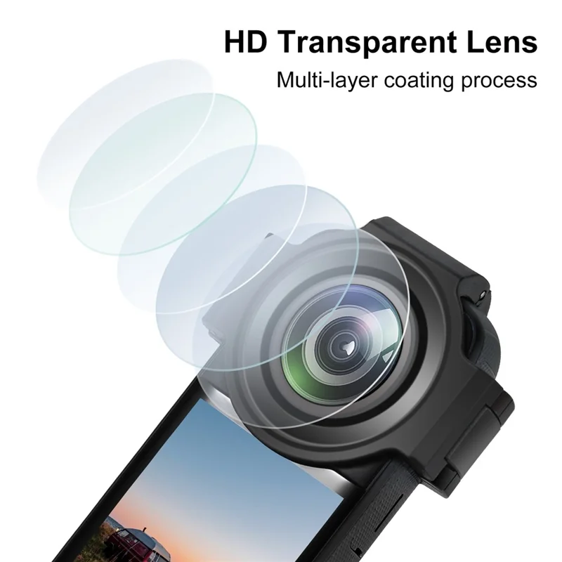 PULUZ PU819 For Insta360 X3 Optical Tempered Glass Lens Protector 9H Hardness Anti Scratch Lens Cover