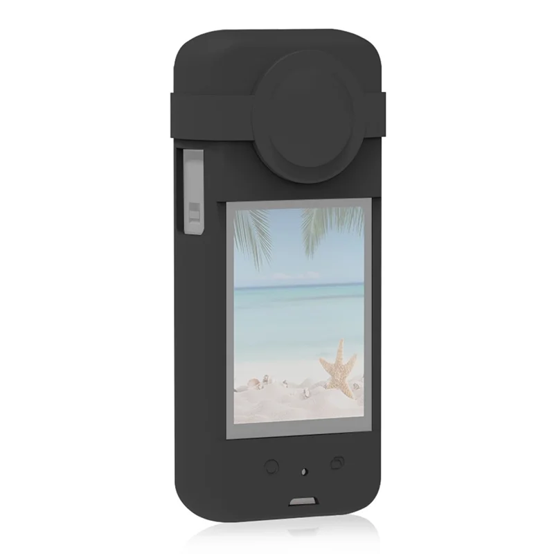 Capa Protetora de Silicone PULUZ PU802 para Insta360 X3 com Proteção de Lente - Preto