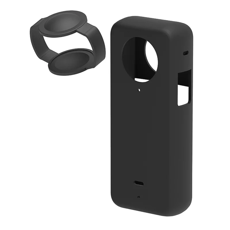 Capa Protetora de Silicone PULUZ PU802 para Insta360 X3 com Proteção de Lente - Preto