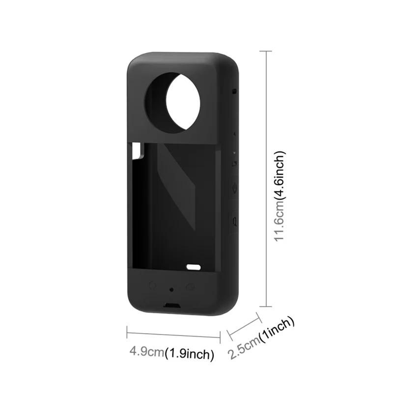 Capa Protetora de Silicone PULUZ PU802 para Insta360 X3 com Proteção de Lente - Preto