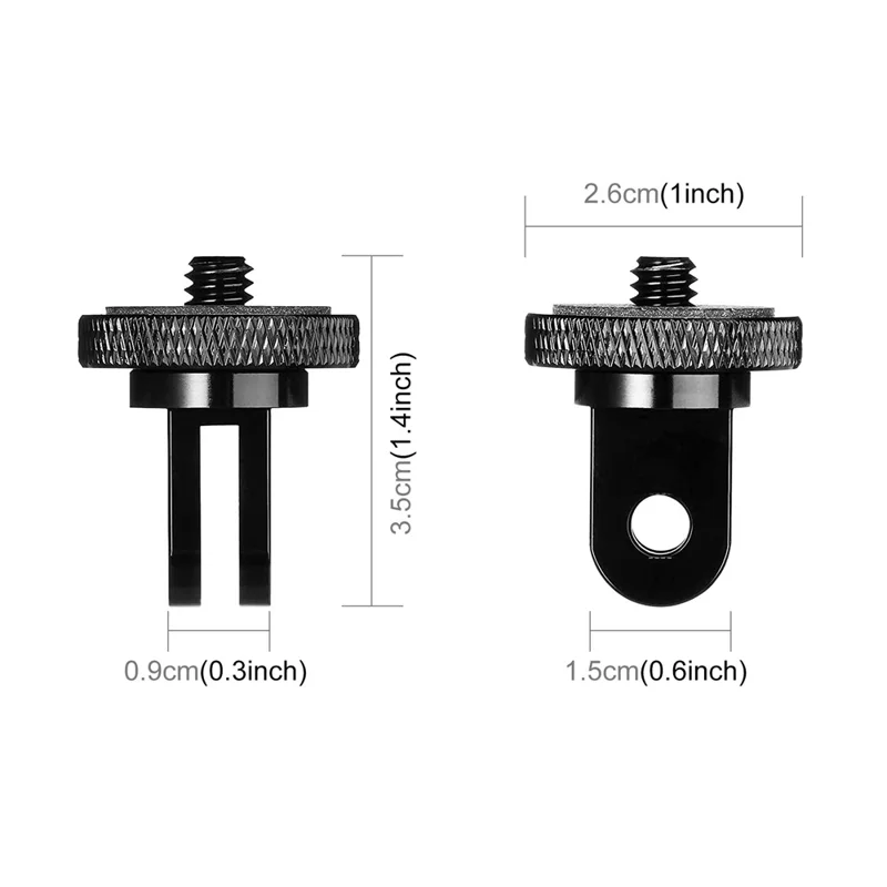PULUZ PU705B For GoPro / Insta360 Action Camera Adapter 1 / 4 Inch Thread Aluminum Alloy Mount