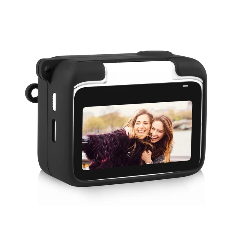 PULUZ PU876 For Insta360 GO 3 Charging Case Silicone Protective Cover with Lens Cap and Lanyard