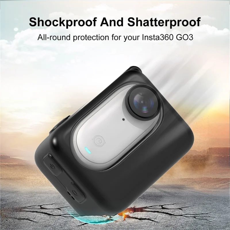 PULUZ PU865 For Insta360 GO 3 / 3S Camera Charging Case Silicone Protective Cover - Black