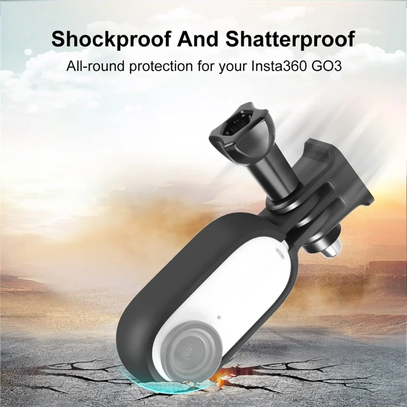 PULUZ PU880B For Insta360 GO 3 / 3S Protective Frame with 1 / 4 Screw Hole Adapter Expansion Accessory