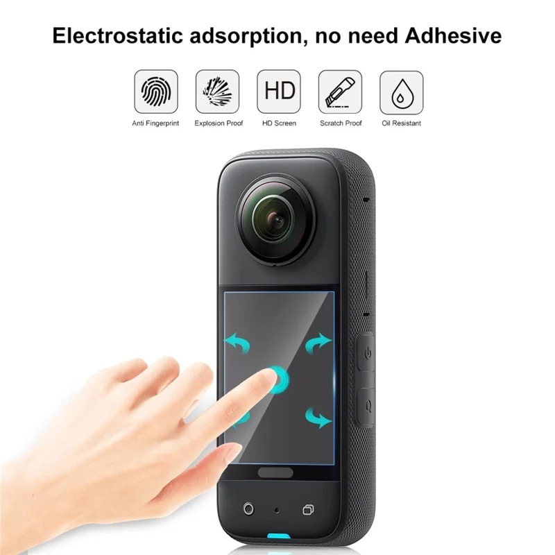 PULUZ PU822T til Insta360 X3 2 stk. Højtydende skærmprotector mod ridser og fingeraftryk