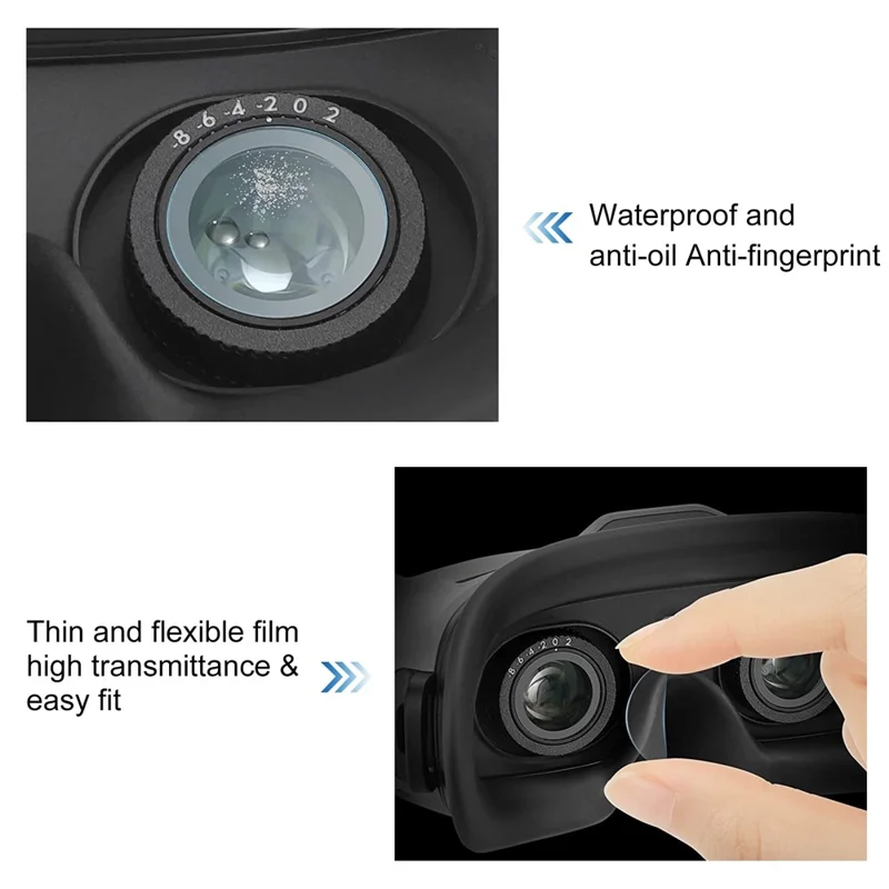 PULUZ PU828T 2Pcs for DJI Goggles 2 Lens Protector High Transparency Scratch Resistant Protective Film