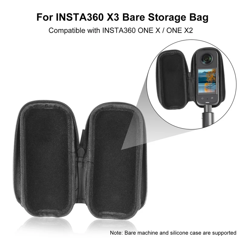 PULUZ PU821B For Insta360 X3  /  ONE X2 Camera Storage Case Waterproof PU Leather Protective Bag