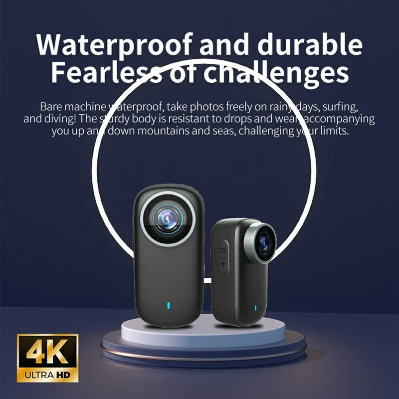 M11 Pets 4K HD Portable Action Camera 1.47 Inch Screen Magnetic Clip-On Thumb Cam Video Recorder with Full Set Accessory