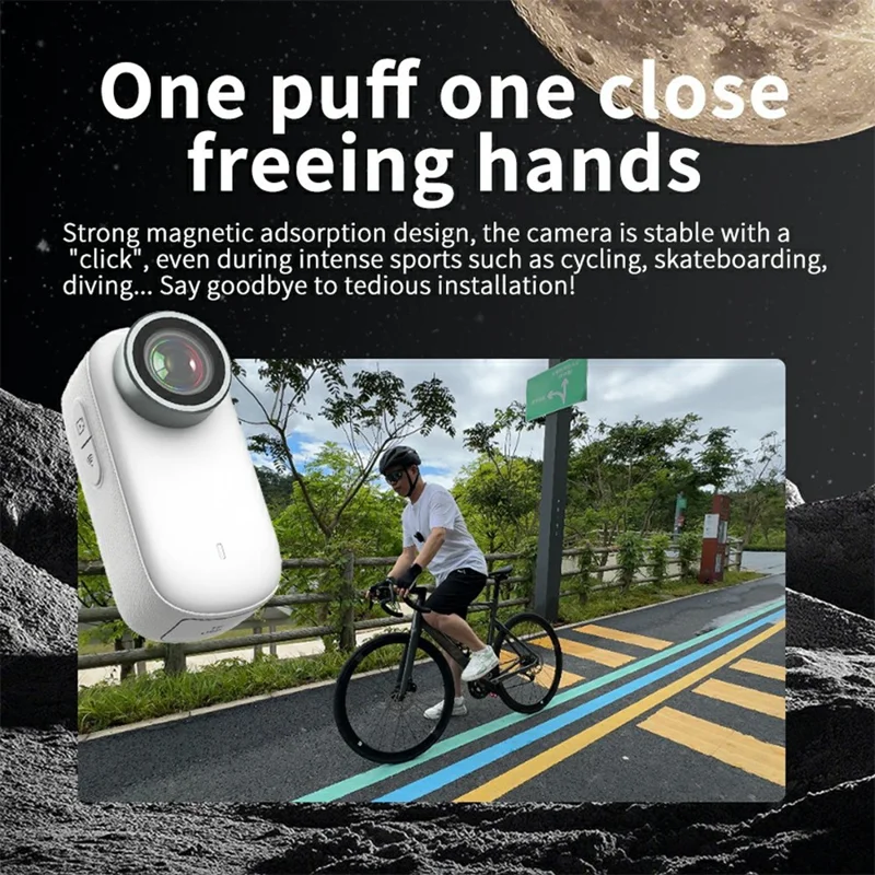 M11 Pets 4K HD Portable Action Camera 1.47 Inch Screen Magnetic Clip-On Thumb Cam Video Recorder with Full Set Accessory