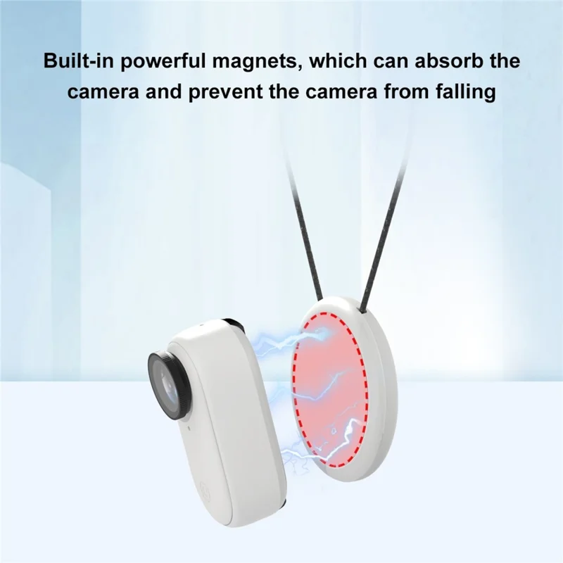 PULUZ PU889W For Insta360 GO 3 Thumb Camera Magnetic Lanyard Hands-Free Shooting Neck Mount