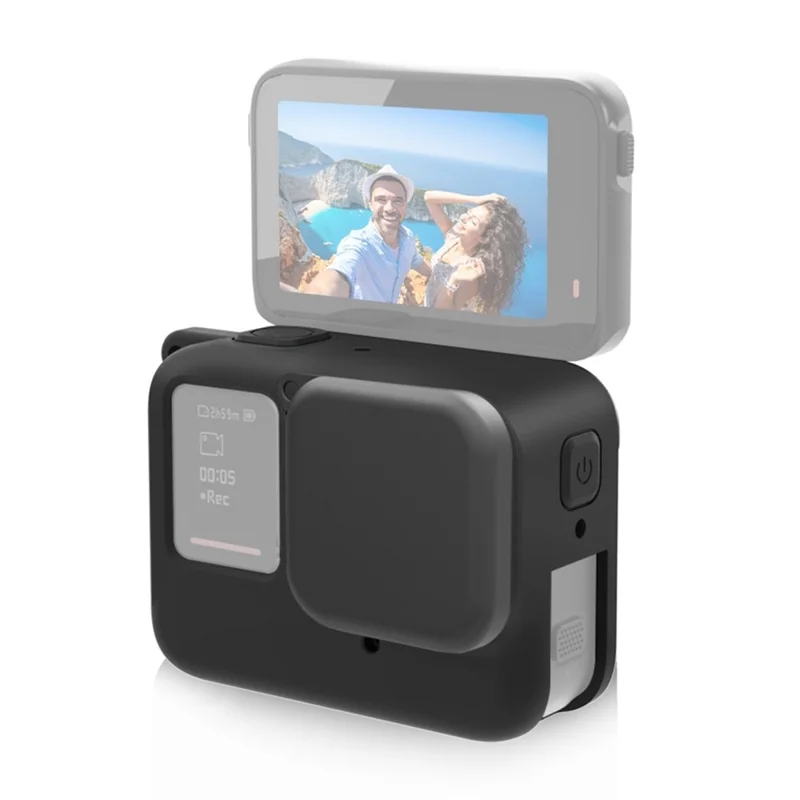 PULUZ PU963B Funda de Silicona con Tapa de Objetivo para Cámara Insta360 Ace Pro