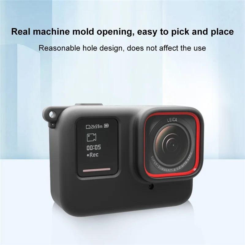 PULUZ PU963B Funda de Silicona con Tapa de Objetivo para Cámara Insta360 Ace Pro