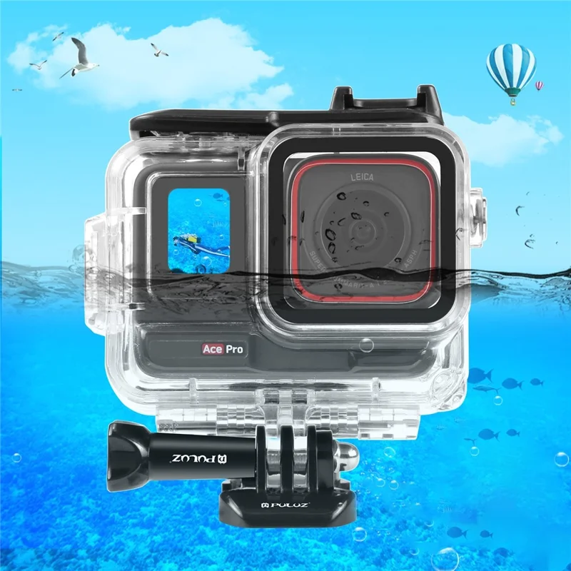 PULUZ PU964T For Insta360 Ace Pro Camera Waterproof Case 60m Underwater Housing