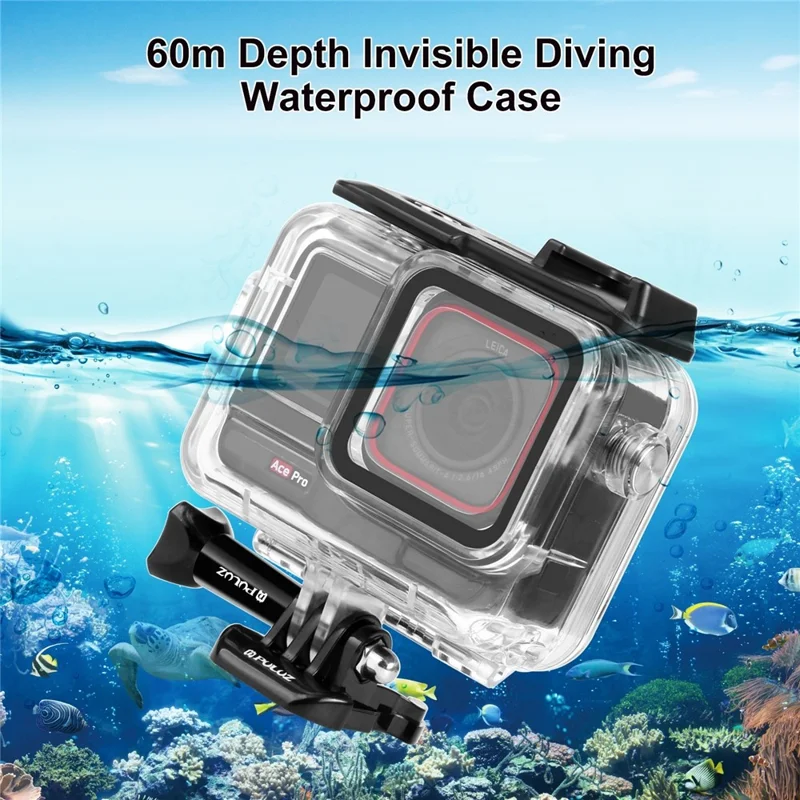PULUZ PU964T For Insta360 Ace Pro Camera Waterproof Case 60m Underwater Housing