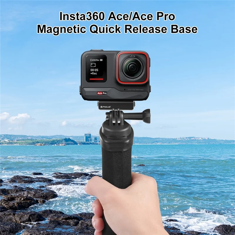 PULUZ PU965B For Insta360 Ace  /  Ace Pro  /  X3  /  One X2 Action Camera Magnetic Quick Release Mount 1 / 4 Inch Screw