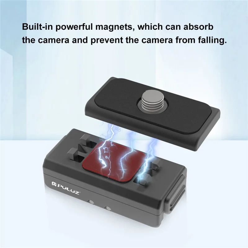 PULUZ PU965B For Insta360 Ace  /  Ace Pro  /  X3  /  One X2 Action Camera Magnetic Quick Release Mount 1 / 4 Inch Screw