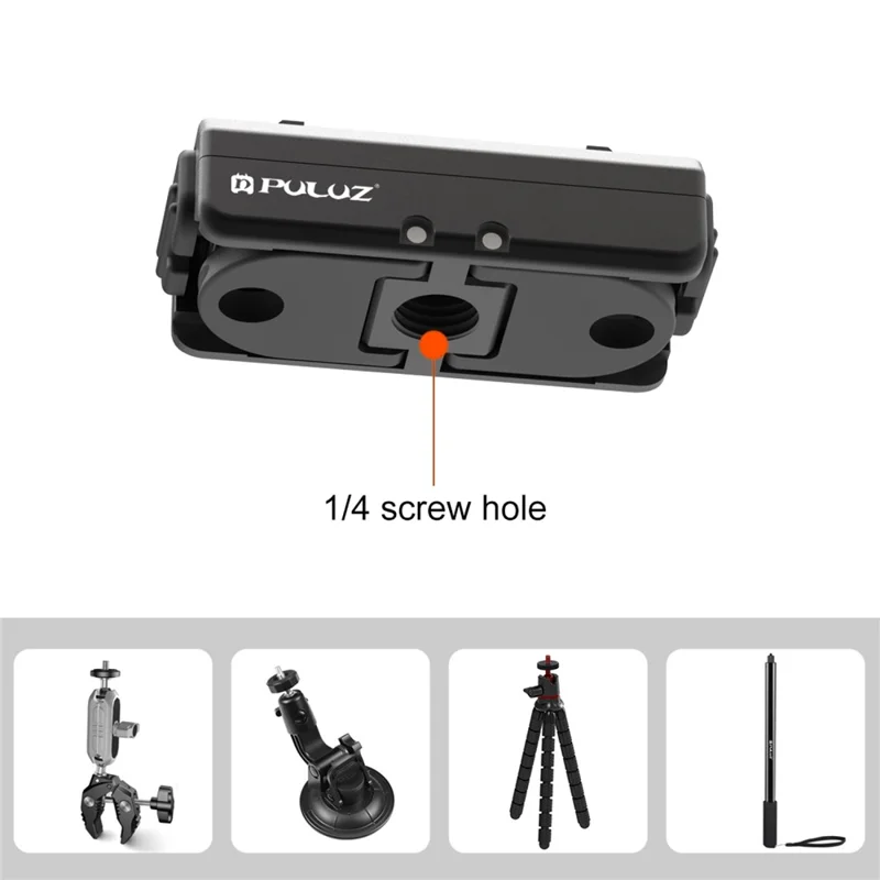 PULUZ PU965B For Insta360 Ace  /  Ace Pro  /  X3  /  One X2 Action Camera Magnetic Quick Release Mount 1 / 4 Inch Screw