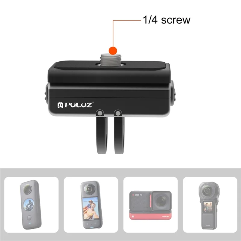 PULUZ PU965B For Insta360 Ace  /  Ace Pro  /  X3  /  One X2 Action Camera Magnetic Quick Release Mount 1 / 4 Inch Screw