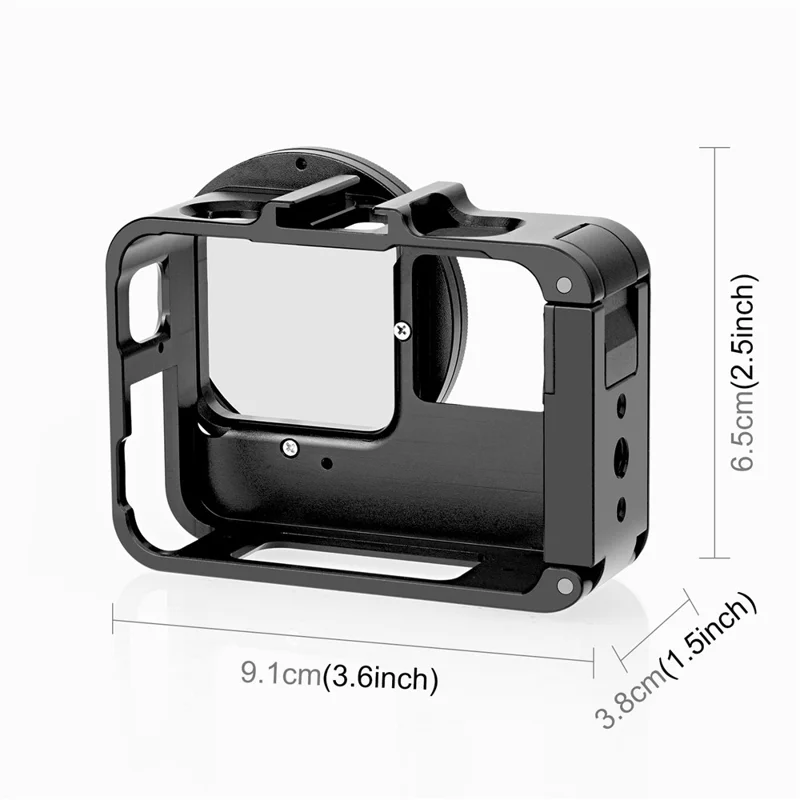 PULUZ PU966B Pour Insta360 Ace Pro / Ace Cadre de protection métallique avec filtre UV 52 mm et capuchon d'objectif