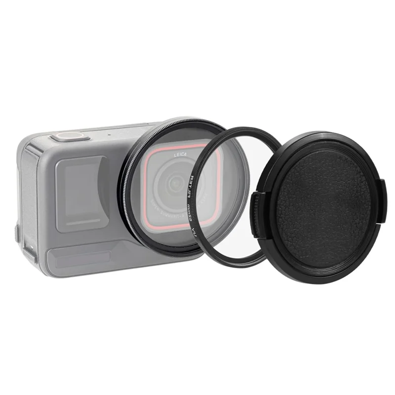 PULUZ PU969B For Insta360 Ace Pro Action Camera Lens Filter Ring Adapter with UV Filter + Lens Cap