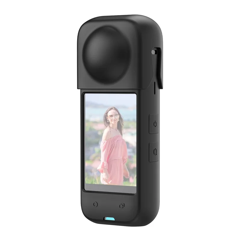 PULUZ PU985 للغطاء السيليكوني للكاميرا Insta360 X4، غطاء واقٍ مضاد للغبار - أسود