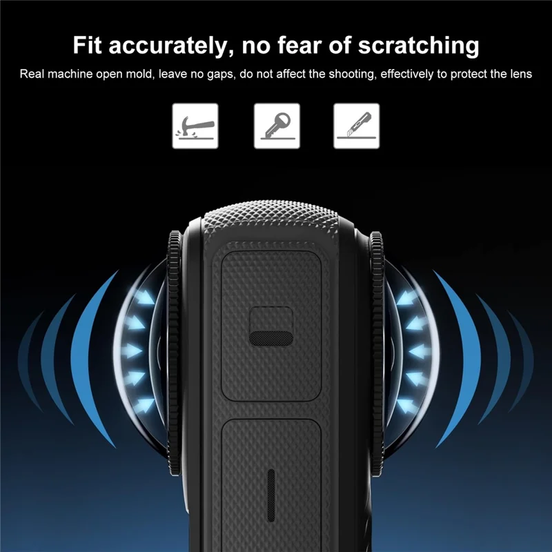 PULUZ PU988T 2Pcs For Insta360 X4  Lens Guards Rotatable Optical Hardened Glass Lens Protector