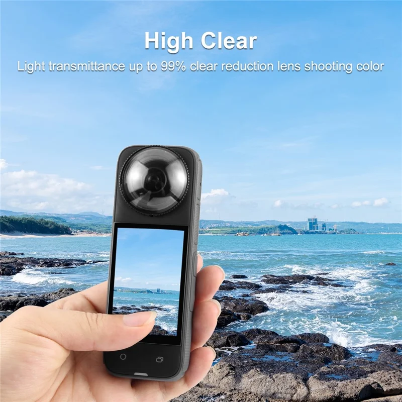 PULUZ PU988T 2Pcs For Insta360 X4  Lens Guards Rotatable Optical Hardened Glass Lens Protector