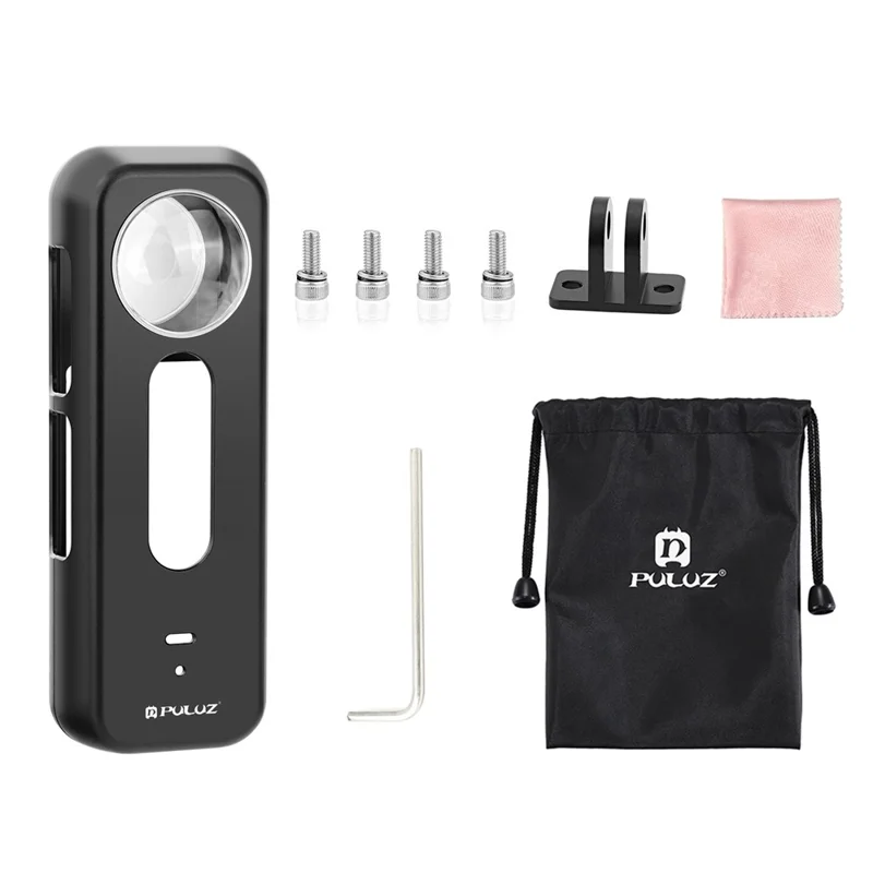 PULUZ PU990B For Insta360 X4 Metal Protective Case Frame Cage with Lens Protector Cooling Design