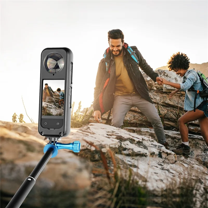 PULUZ PU990B For Insta360 X4 Metal Protective Case Frame Cage with Lens Protector Cooling Design