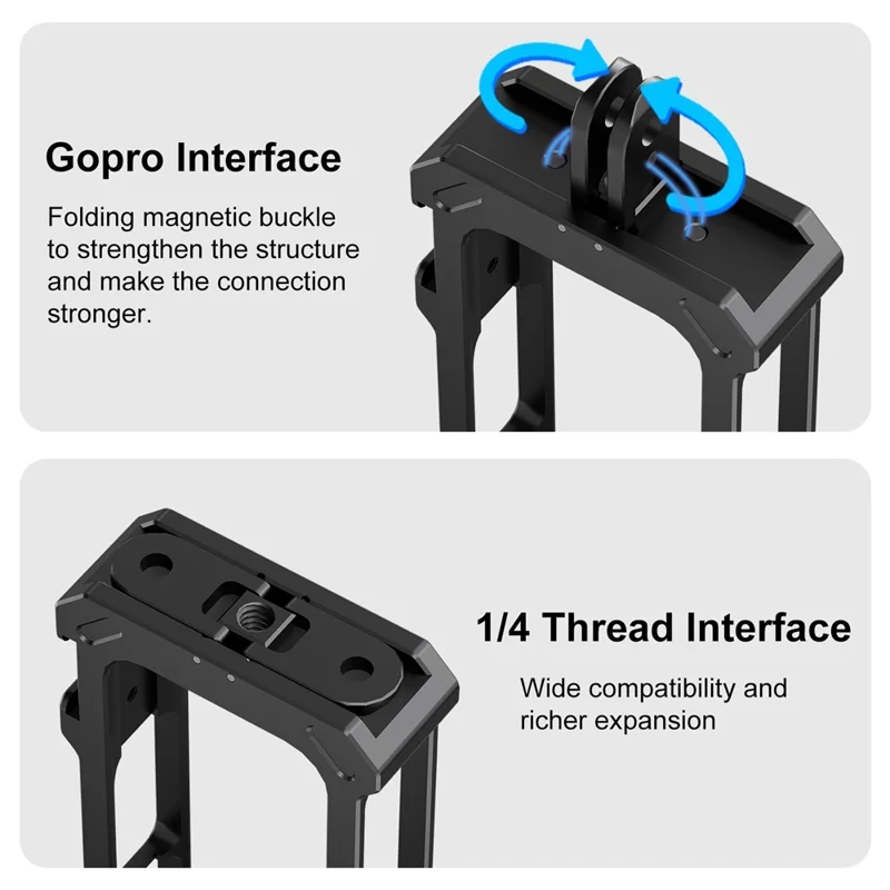 PULUZ PU941B For Insta360 X4 Action Camera Cage Aluminum Alloy Expansion Protective Frame