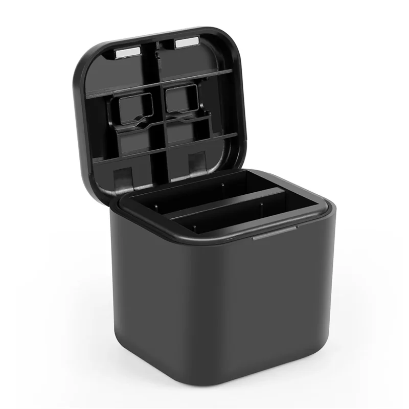 PULUZ PU968B For Insta360 Ace / Ace Pro Charging Case Dual Battery Charger Battery Storage Card Organizer