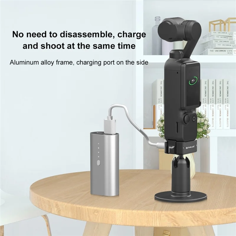PULUZ PU897B For DJI Osmo Pocket 3 Charging Dock Adapter Base Aluminum Alloy Desktop Stand