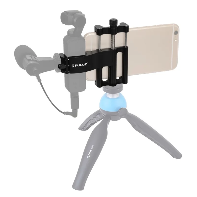Support de Téléphone et Poignée en Alliage d'Aluminium PULUZ PU333 pour Caméra DJI Osmo Pocket / Pocket 2
