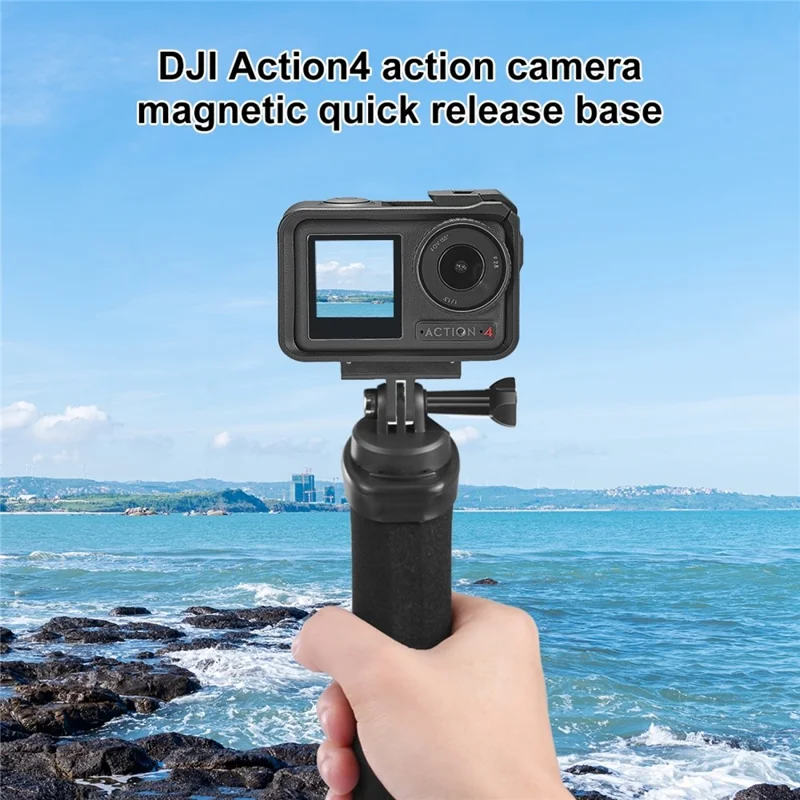 PULUZ PU934B For DJI Osmo Action 4  /  3 Magnetic Quick Release Adapter Base Expansion Mount for Selfie Stick / Tripod