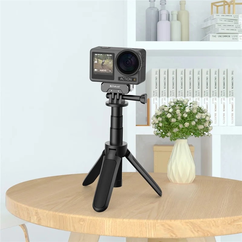 PULUZ PU995B Para DJI Osmo Action 4 / 3 Base de montaje de metal de liberación rápida magnética compatible con palo selfie / trípode