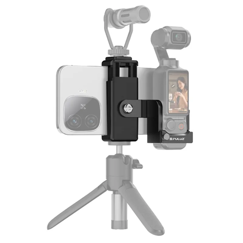PULUZ PU725B Per DJI Osmo Pocket 3 Adattatore Supporto Telefonico per Fotocamera d'Azione Compatibile con Treppiede